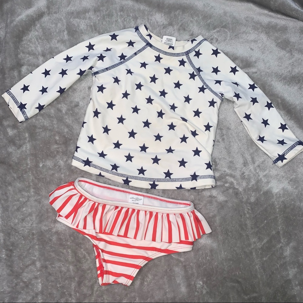 Stars and stripes patriotic 2pcs swimsuit